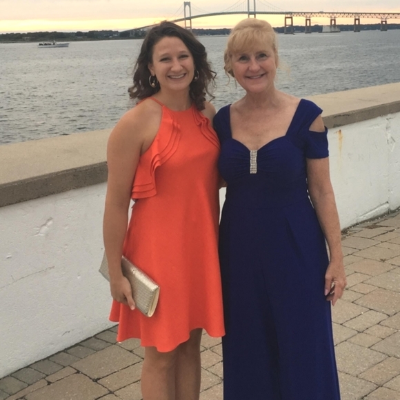 Badgley Mischka Dresses & Skirts - Trendy Linen Orange Badgley Mischka dress